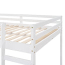 Full Loft Bed With Slide, Multifunctional Design - White by HouseOfZazla