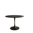47.24"Modern Round Dining Table,Four Patchwork Tabletops with Black Color Solid Wood Grain Table Top,Metal Base Dining Table, End Table Leisure Coffee Table