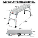 Work Platform Aluminum Portable Bench Folding Ladder