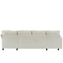 U-Shaped Sectional Sleeper Sofa With Ample Storage Space, 2 Cup Holders And Charging Ports For Living Room by HouseOfZazla
