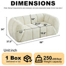 Quilted Cloud Sofa With Rounded Armrests And Piano Key Backrest Design by HouseOfZazla