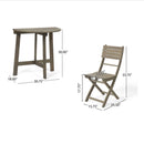 Outdoor 3 Piece Half Round Folding Bistro Set by HouseOfZazla