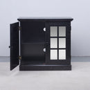 Sideboard Cabinet With Mirrored Doors, Adjustable Shelf, Metal Handles by HouseOfZazla
