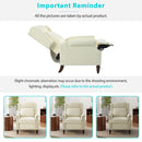 Push Back Recliner Chair Upholstered With Classic Wing Back And Solid Gourd-Shaped Legs by HouseOfZazla