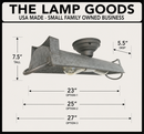 GALVANIZED DOME Ceiling Light Fixture (3 sizes)