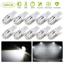 10PCS T10 LED Bulbs 194 LED Lights 12V 1W 5730 Xenon White Wedge Base LED Replacement Bulbs for License Plate Parking Position Interior Lights