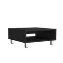 Coffee Table 1 Shelf, 4 Legs - Black by Unique Piece Furniture