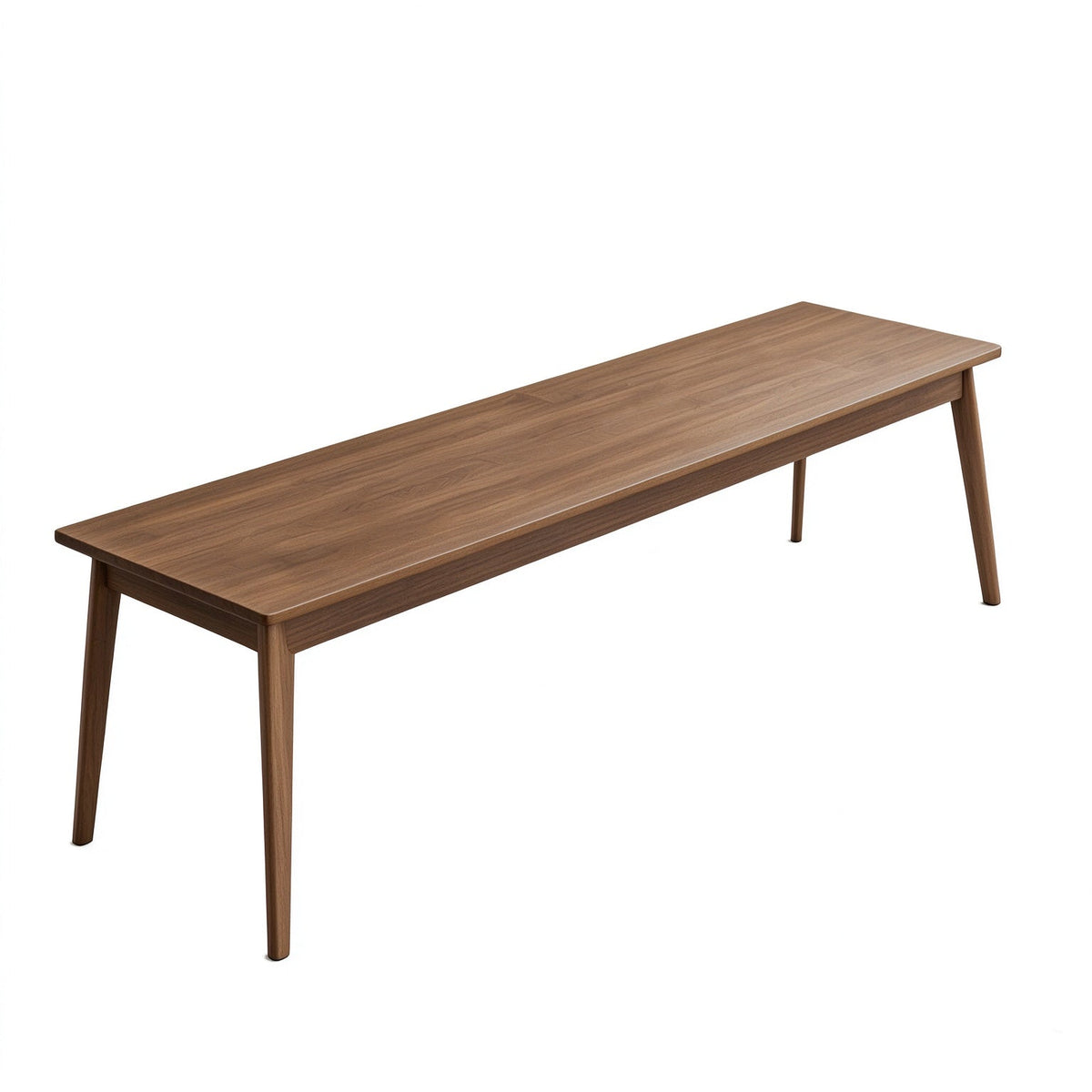 Mid-Century Long Desk Table, 63-Inch, Walnut Wood, photo 2 of 5