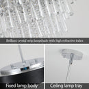 18-inch Modern Crystal Chandelier with Black Velvet Shade