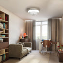 RGB Dimmable LED Enclosed Ceiling Fan With Remote Control, Bladeless Design - White by Unique Piece Furniture