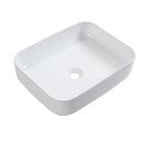 Rectangular Vessel Bathroom Sink, Modern - White by HouseOfZazla