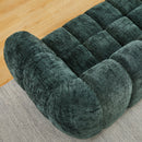 Quilted Cloud Sofa With Rounded Armrests And Piano Key Backrest Design by HouseOfZazla