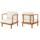Canape Acacia Club Chair with Cream Cushion Set of 2 by HouseOfZazla