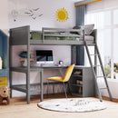 Loft Bed With Shelves With Desk by HouseOfZazla