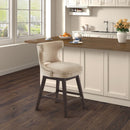 360 Degree Swivel Counter Stool With Silver Detailing by HouseOfZazla
