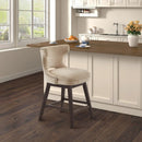 360 Degree Swivel Counter Stool With Silver Detailing by HouseOfZazla