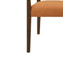 Mid Century Modern Arm Dining Chair Set With Rattan Backrest by HouseOfZazla