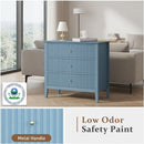 Fluted 3 Drawer Nightstand With Soft Close Slides by HouseOfZazla