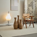 3 Piece Artificial Rattan Floor Vase Set Decorative Accent For Living Room, Hallway & Entryway, Ideal For Dried Or Silk Flower Arrangements - Beige by HouseOfZazla