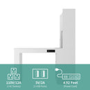 L Shaped Desk with Charger and Drawers