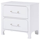 Helena - 2 Drawer Nightstand With Soft Curves - White by HouseOfZazla