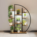 62.2 Inch Tall Metal Indoor Plant Stand with Grow Lights