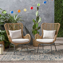Modern Aesthetic Outdoor Rattan Accent Chair With Metal Legs by HouseOfZazla