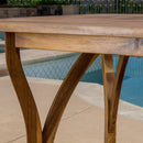 Outdoor Hermosa 7 Piece Wood Dining Set with Cushions
