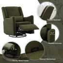 Wide Wingback Swivel Glider Rocker Recliner Chair by HouseOfZazla