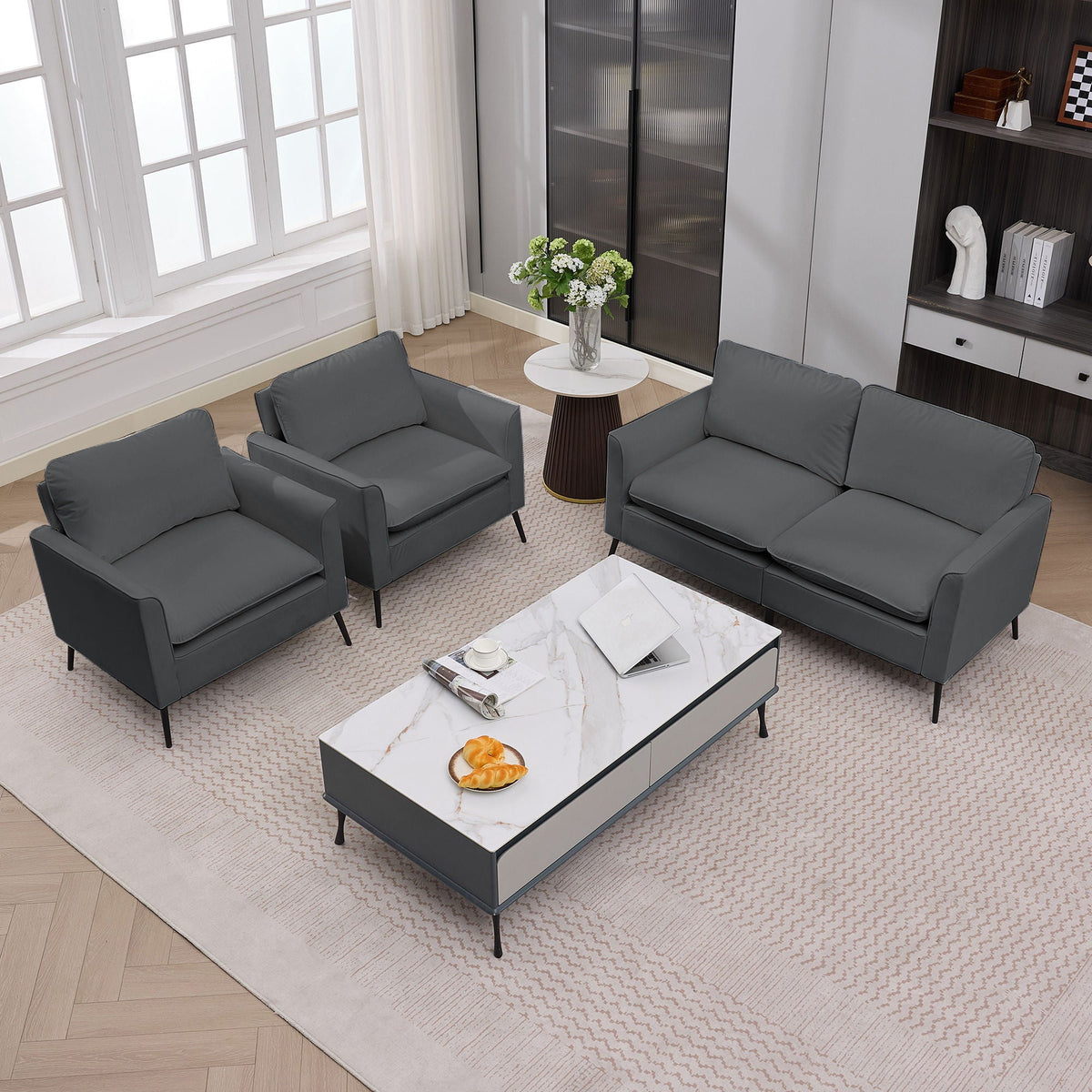 Upholstered Loveseat, For Living Room, photo 29 of 40