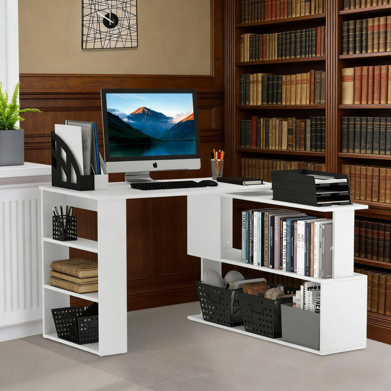 Writing Table Workstation: L Shaped Corner Computer Desk, photo 8 of 8