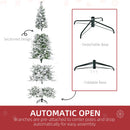 HOMCOM 9' Unlit Snow Flocked Pine Artificial Christmas Tree