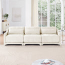 Elegant Sofa With Ergonomic Design And Lumbar Pillows by HouseOfZazla