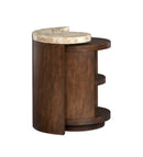 Burnt Umber Nesting End Table Modern Sculptural Design