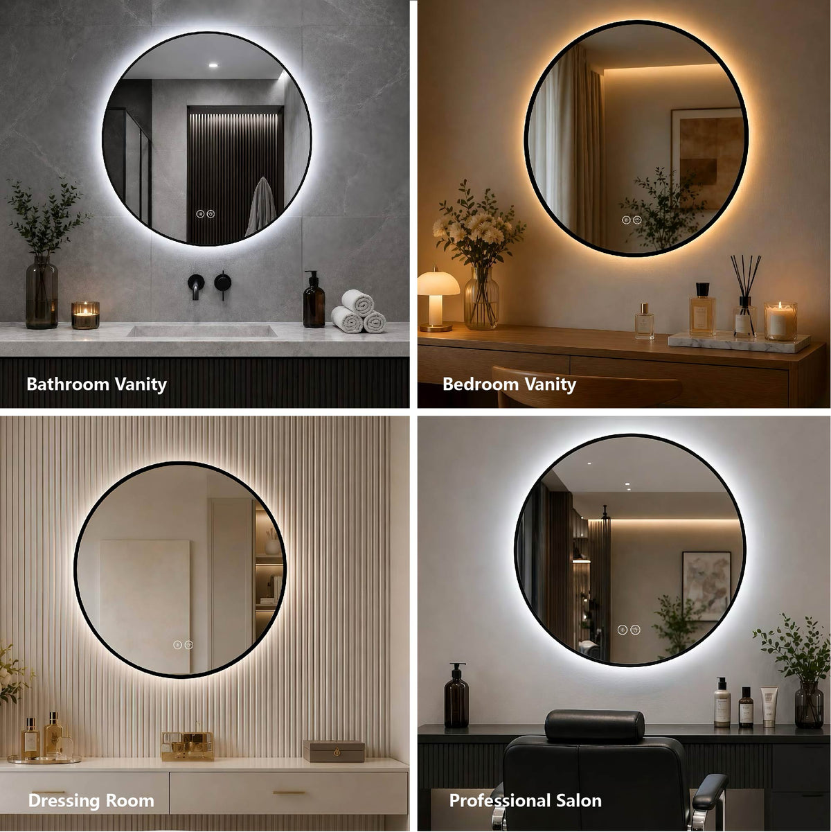 24" Round Bathroom Mirror, photo 5 of 10