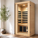 1020W Canadian Hemlock Single Mini Far Infrared Sauna Room