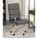 Upholstered Office Chair With Caster Wheels, Adjustable Height by HouseOfZazla