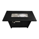 Outdoor Fire Pit Table With Lid, - Black by HouseOfZazla
