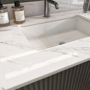 Bianco Carrara Venato Marble Vanity Top With Pre Drilled Faucet Hole And Undermount Sink by HouseOfZazla
