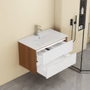32-Inch Wall-Mounted Bathroom Vanity With Sink Combo