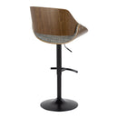 Fabrizzi - Mid Century Modern Adjustable BarStool With Rounded T Footrest (Set of 2) by HouseOfZazla