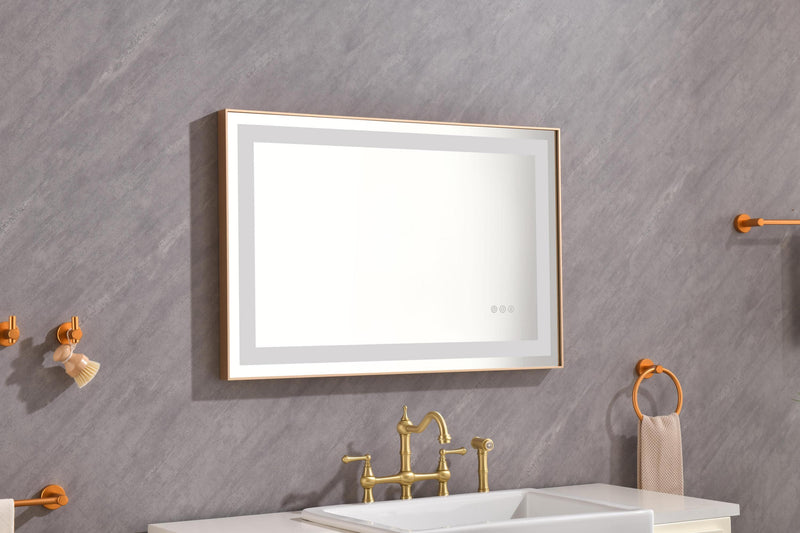 36x24 LED Lighted Bathroom Wall Mounted Mirror with High Lumen+Anti-Fog Separately Control
