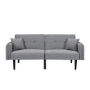 Modern Folding Ottoman Sofa Bed With Stereo System - Gray