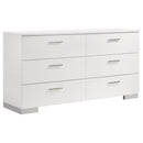 Felicity 4-piece California King Platform Bedroom Set White