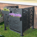 Air Conditioner Fence For Outdoor Units, Metal Privacy Fence Cover, Perfect To Conceal Air Conditioning Units, 3 Fence Panel by HouseOfZazla