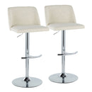Toriano - Contemporary Adjustable Barstool Swivel With Rounded T Footrest (Set of 2) by HouseOfZazla