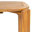 Kaja Outdoor Acacia Wood Dining Table, Teak Finish with Slat Design by HouseOfZazla