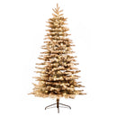 HOMCOM 7.5 ft Pre-Lit Mountain Pine Artificial Christmas Tree