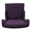 Fabric Dining Chair With High Back And Birch Wood Legs - Plum by HouseOfZazla