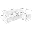 Sofa Set With Ottoman And Pillows, Textured, High Resilience Cushions by HouseOfZazla